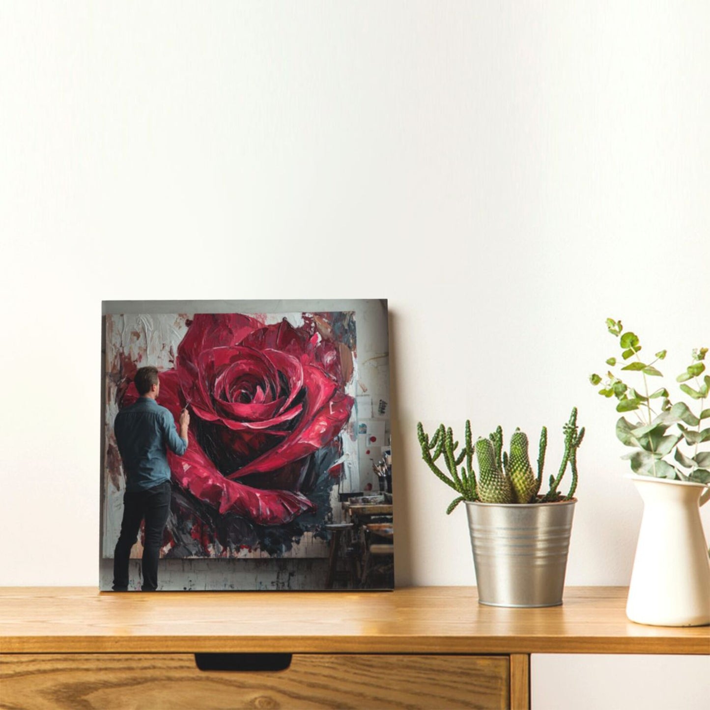 12×12 Inch Canvas Frameless Decorative Painting of Art Creation Scene - Immersive Art - Atmosphere Home Wall Art