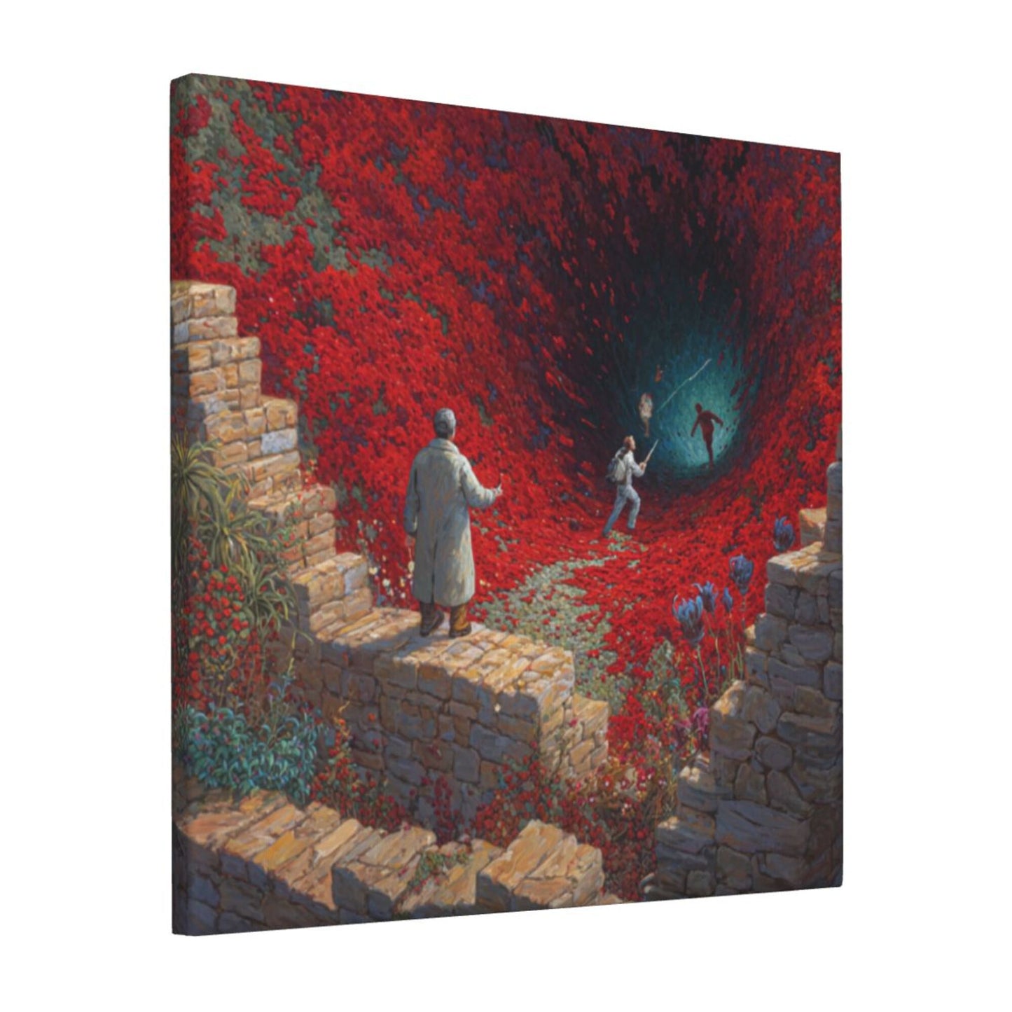 12×12 Inch Canvas Frameless Decorative Painting of Fantasy Scene - Immersive Art Exploration Home Wall Art