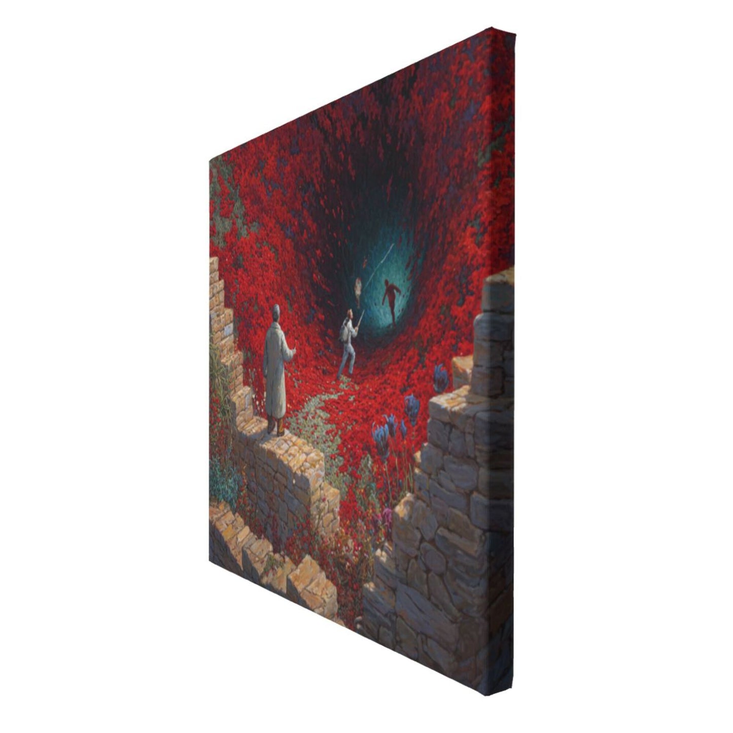 12×12 Inch Canvas Frameless Decorative Painting of Fantasy Scene - Immersive Art Exploration Home Wall Art