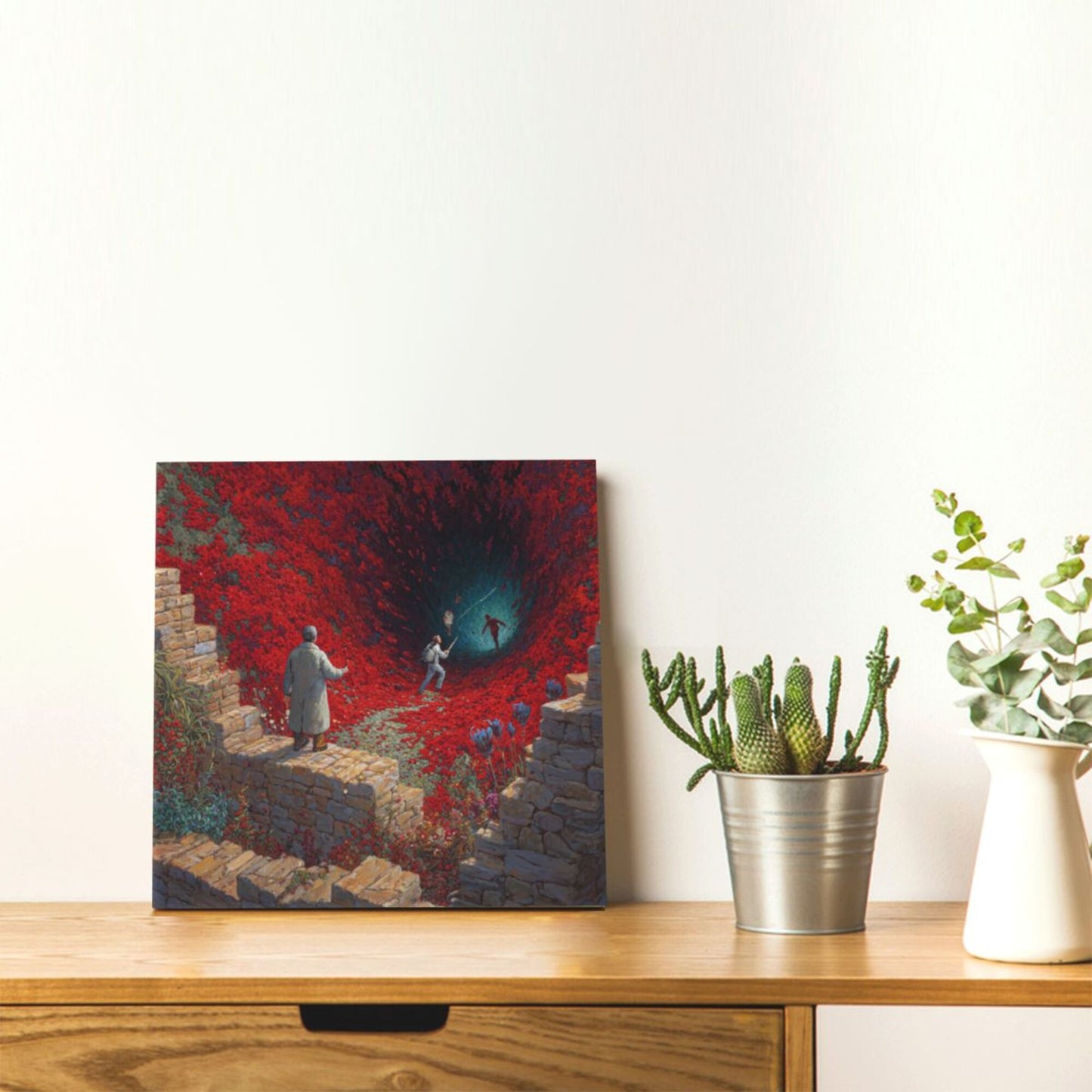 12×12 Inch Canvas Frameless Decorative Painting of Fantasy Scene - Immersive Art Exploration Home Wall Art