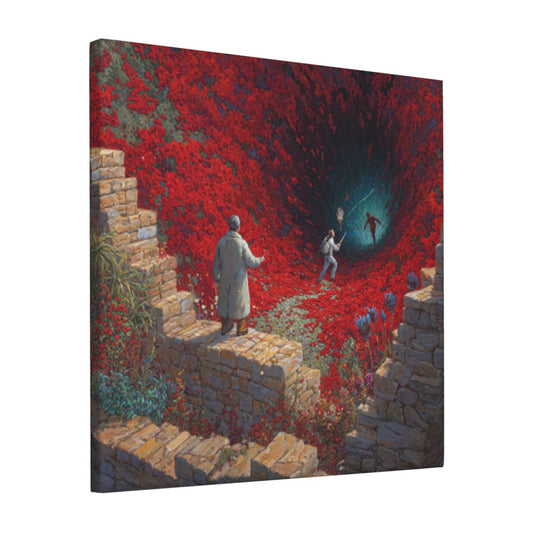 12×12 Inch Canvas Frameless Decorative Painting of Fantasy Scene - Immersive Art Exploration Home Wall Art