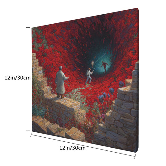 12×12 Inch Canvas Frameless Decorative Painting of Fantasy Scene - Immersive Art Exploration Home Wall Art