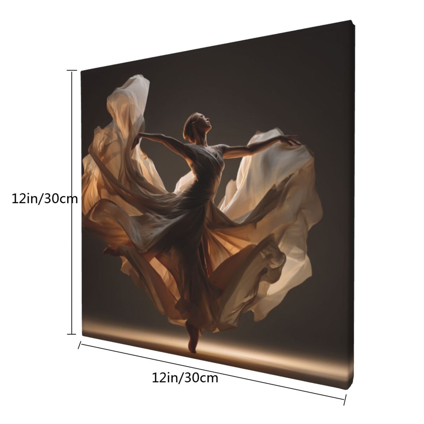 12×12 Inch Light - and - Shadow Dancer High - Quality Canvas Frameless Decorative Painting - Artistic Atmosphere Home Wall Art