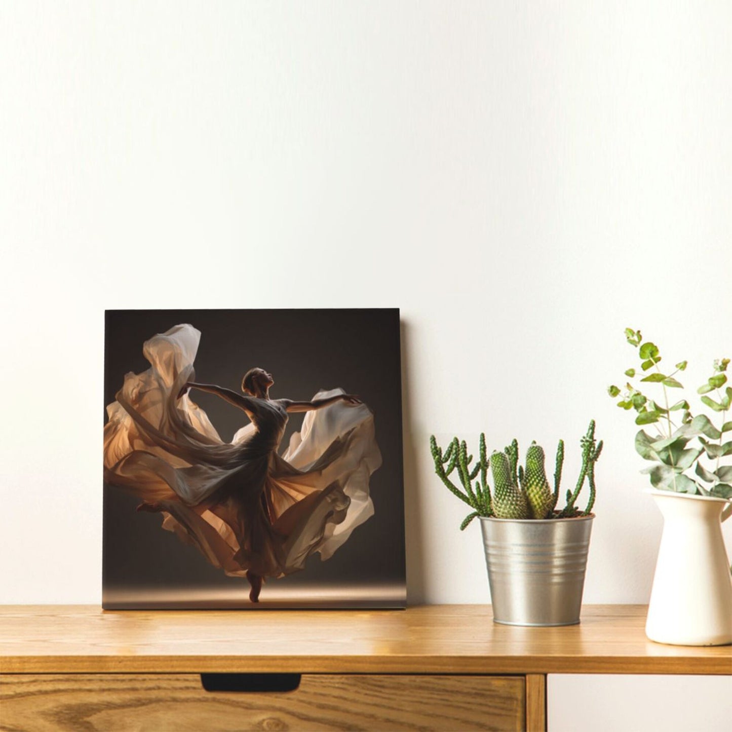12×12 Inch Light - and - Shadow Dancer High - Quality Canvas Frameless Decorative Painting - Artistic Atmosphere Home Wall Art