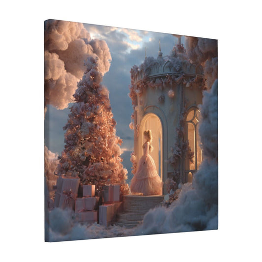 12×12 Inch Dreamy Castle Princess High - Quality Canvas Frameless Decorative Painting - Romantic Fairy - Tale Home Wall Art