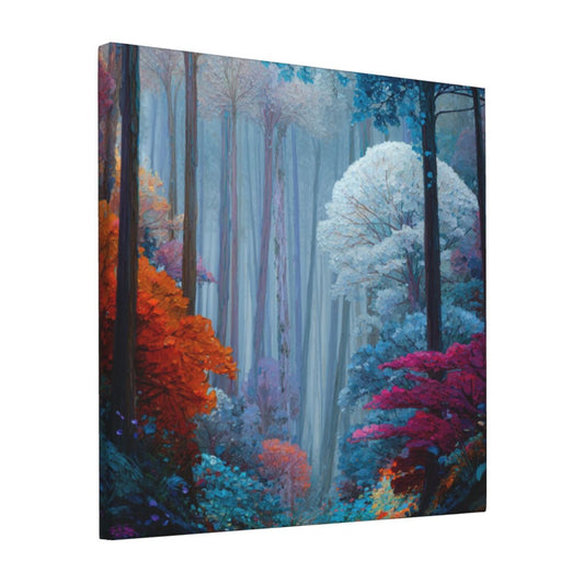 12×12 Inch Dreamy Forest Landscape High - Quality Canvas Frameless Decorative Painting - Colorful Art Home Wall Decor