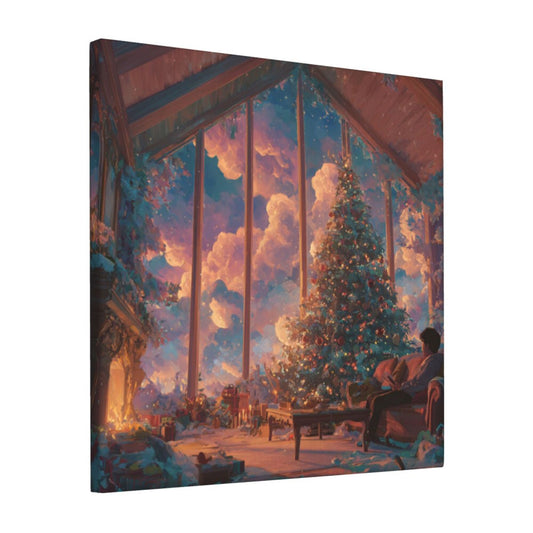 12×12 Inch Cozy Christmas Scene High - Quality Canvas Frameless Decorative Painting - Healing Home Art Wall Decor