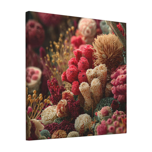 12×12 Inch Colorful Coral Reef High - Quality Canvas Frameless Decorative Painting - Marine Ecology Art Home Wall Decor